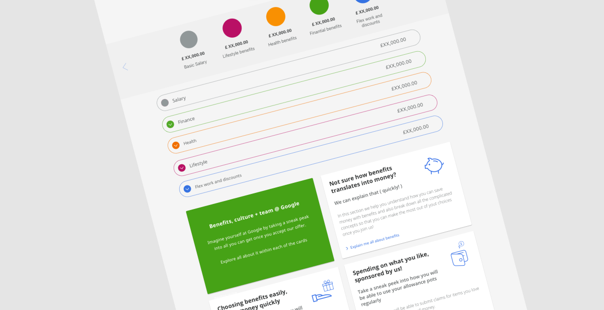 gBenefits benefit breakdown screen